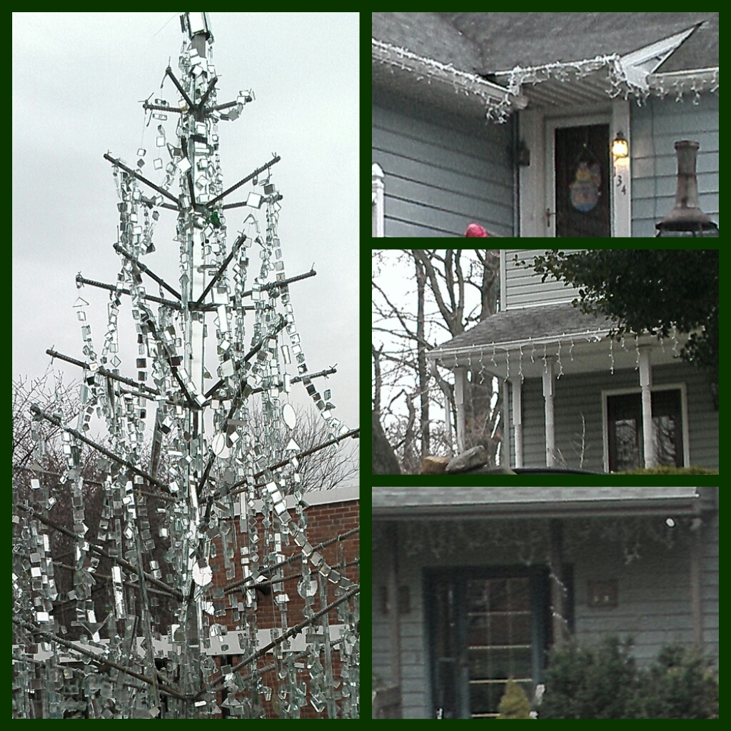 I ran past a house with ornaments hanging from a tree at least once a week. And at the last minute, they changed it to an Easter egg tree. Well, at least it was easy to find more!